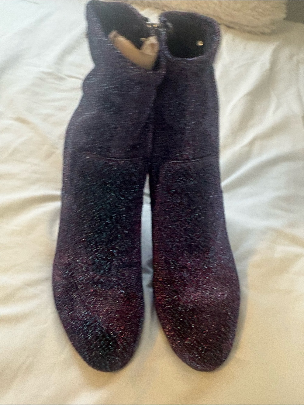 Circus by Sam Edelman Glitter Plum Heel with Teal Sparkle